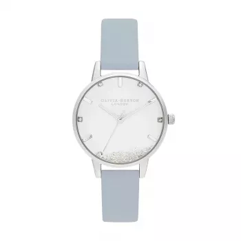 Olivia Burton relógio de mulher Celestial OB16SG07 - caixa de 30mm em aço inoxidável cor de ouro rosa, bracelete de pele cinzento