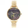 Olivia Burton relógio de senhora Celestial OB16VS01 34mm caixa de aço inoxidável com PVD em ouro rosa bracelete de pele preta
