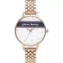 OLIVIA BURTON relógio de senhora analógico de quartzo Celestial OB16VS06 – 34 mm caixa de aço inoxidável em tom de ouro rosa, bracelete de pele cinzenta