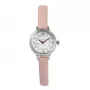 Relógio de mulher OLIVIA BURTON Mini Dial OB16MC59 - caixa em aço inoxidável cor de ouro rosa, mostrador branco, bracelete de pele cinzenta, 23 mm