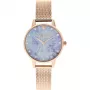 Relógio de mulher Olivia Burton OB16US44 analógico de quartzo 30 mm prateado aço inoxidável
