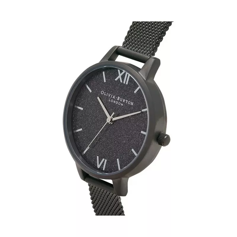 Olivia Burton relógio de senhora de quartzo Sparkle Bee OB16GD49 - 34mm, mostrador branco, bracelete de pele cinzenta