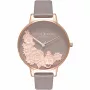 Relógio para mulher Olivia Burton Sparkle Florals OB16FS99 - 38mm aço inoxidável tom ouro rosa