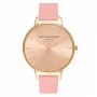 Relógio mulher Olivia Burton OB14BD31 38mm caixa de aço inoxidável cor de ouro rosé bracelete de pele nude