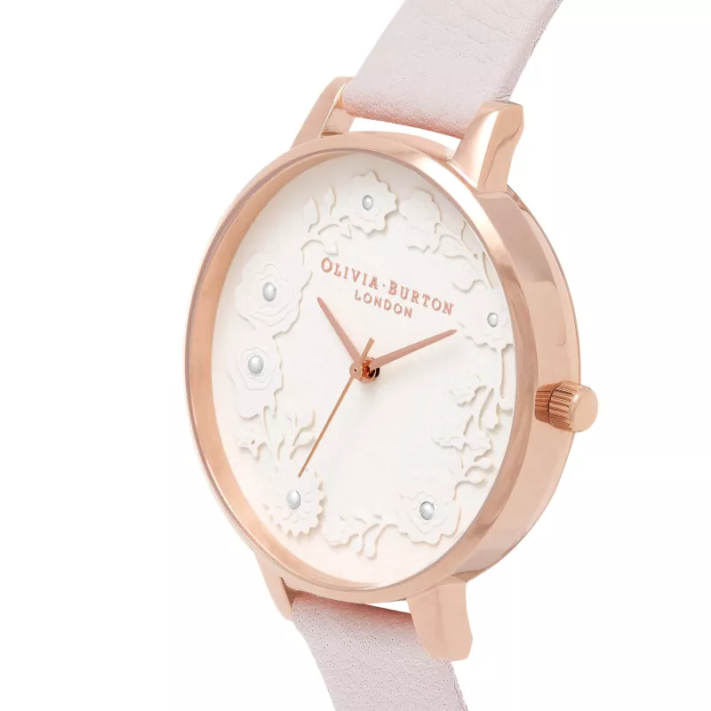 Relógio de mulher Olivia Burton OB16AR01 30mm ouro rosa aço inoxidável malha