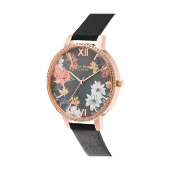 Relógio para mulher OLIVIA BURTON OB16BF31 38mm aço inoxidável tom ouro rosa pele cinzenta