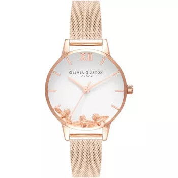Relógio de mulher Olivia Burton OB16CH01 30mm aço inoxidável pele cinzento