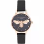 Olivia Burton relógio de mulher OB16FB13 (30 mm) - dourado rosa, pele cinzento, mostrador floral
