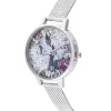 Relógio de mulher Olivia Burton OB16US11 34mm ouro rosa aço inoxidável e lilás pele vegana