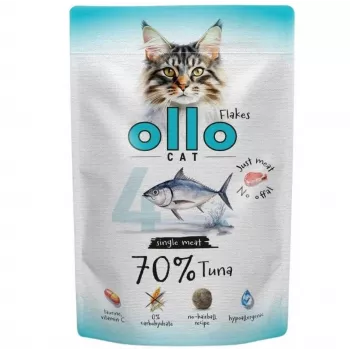 Ollo Alimento húmido para gatos saco n.º 4 com atum, 85 g