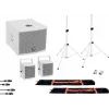 Omnitronic 20000837 Altifalante PA ativo de 8 polegadas com Bluetooth, USB/SD, 800W de pico, branco