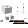 Omnitronic 20000837 Altifalante PA ativo de 8 polegadas com Bluetooth, USB/SD, 800W de pico, branco
