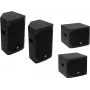 OMNITRONIC PA Set AZX Passive M - 2x altifalantes PA passivos de 10 polegadas, cada 150W RMS/300W Peak, 8 Ohm, contraplacado, preto 20000528