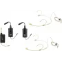 OMNITRONIC conjunto FAS TWO sistema de microfone sem fios UHF de dois canais com 2 transmissores de bolso e microfones de cabeça (660-690 MHz) 20000971