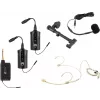 OMNITRONIC conjunto FAS TWO sistema sem fios UHF de dois canais com 2 emissores de bolso, headset e microfone para guitarra acústica (660-690 MHz) 20000973