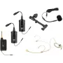 OMNITRONIC conjunto FAS TWO sistema sem fios UHF de dois canais com 2 emissores de bolso, headset e microfone para guitarra acústica (660-690 MHz) 20000973