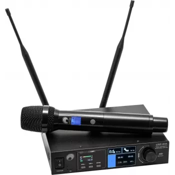 OMNITRONIC UHF-601 sistema de microfone sem fios UHF de canal único 823-832/863-865 MHz 13063600