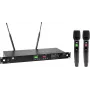 Sistema de microfone sem fios UHF de 2 canais OMNITRONIC UHF-602 520-554 MHz 13063603