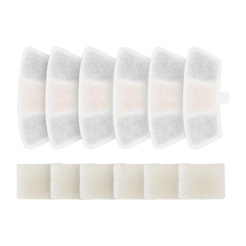 Oneisall PW04 filtro de substituição para fonte de água para animais de estimação (pack de 6) - filtração tripla, carvão ativado e resina de troca iónica