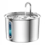 Fonte de água / bebedouro em aço inoxidável Oneisall para cão e gato, 3,2 l, filtração tripla, bomba ultra silenciosa
