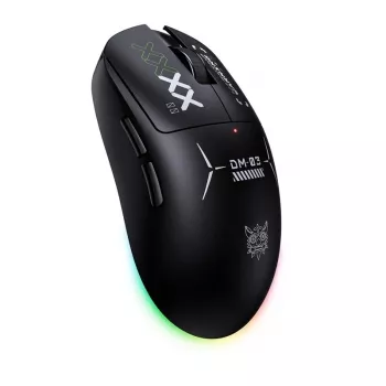 Rato gaming ONIKUMA DM03 RGB – rato ótico com fio, 6400 DPI, 7 botões programáveis, design ergonómico para destros, preto