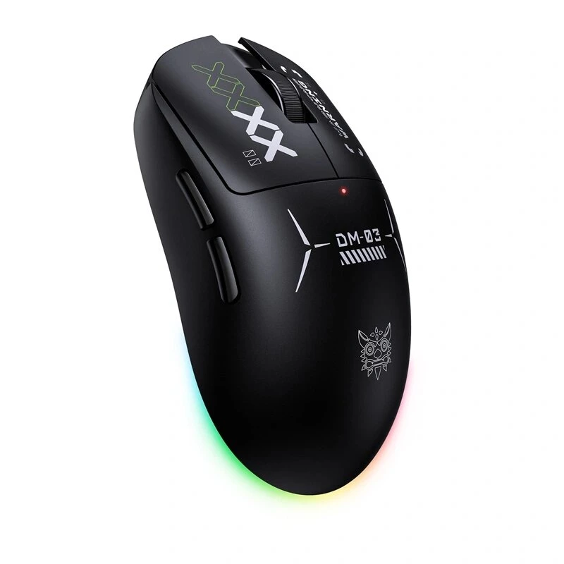 Rato gaming ONIKUMA DM03 RGB – rato ótico com fio, 6400 DPI, 7 botões programáveis, design ergonómico para destros, preto