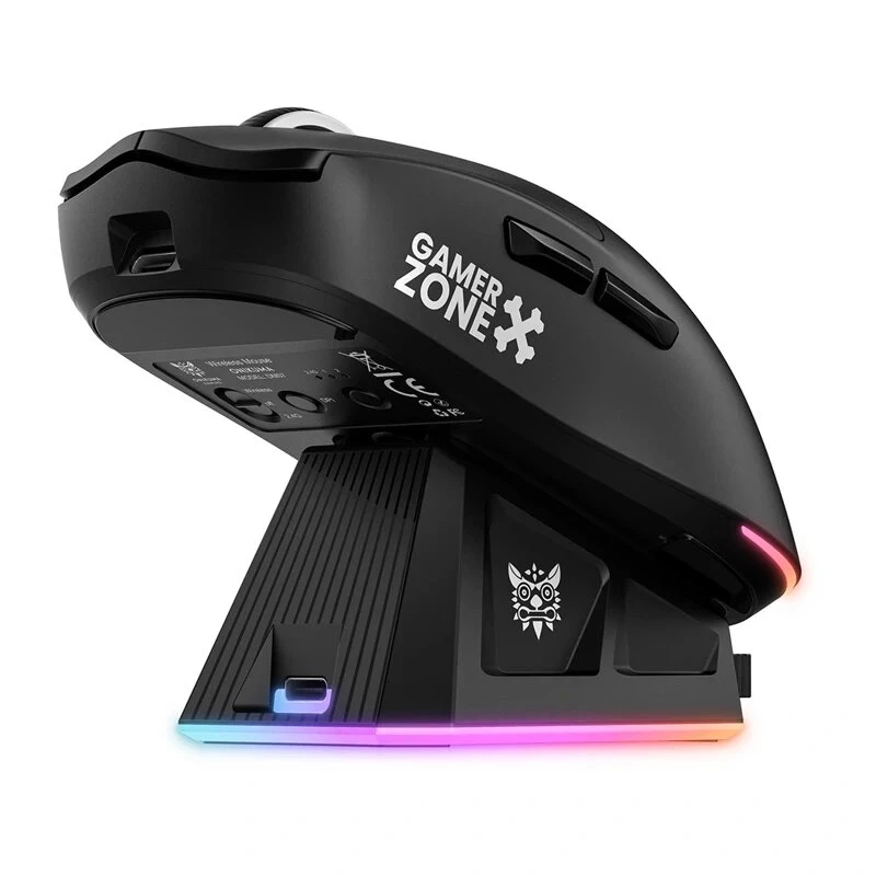 ONIKUMA DM07 rato gaming RGB, com fio/sem fios 2,4G, PAW3311, 24000 DPI, 1000 Hz, 500 mAh, preto