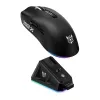 ONIKUMA DM07 rato gaming RGB, com fio/sem fios 2,4G, PAW3311, 24000 DPI, 1000 Hz, 500 mAh, preto