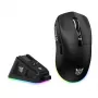 ONIKUMA DM07 rato gaming RGB, com fio/sem fios 2,4G, PAW3311, 24000 DPI, 1000 Hz, 500 mAh, preto