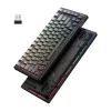 ONIKUMA G83 teclado gaming (preto) - retroiluminação RGB mecânica, teclado USB com fios tamanho completo com interruptores azuis