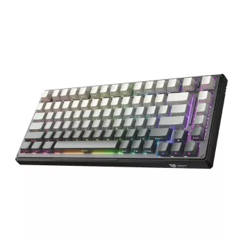ONIKUMA G83 teclado gaming (preto) - retroiluminação RGB mecânica, teclado USB com fios tamanho completo com interruptores azuis