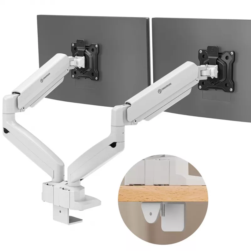 ONKRON G160-BW Suporte de Secretária para Monitor Individual para ecrãs 13-32