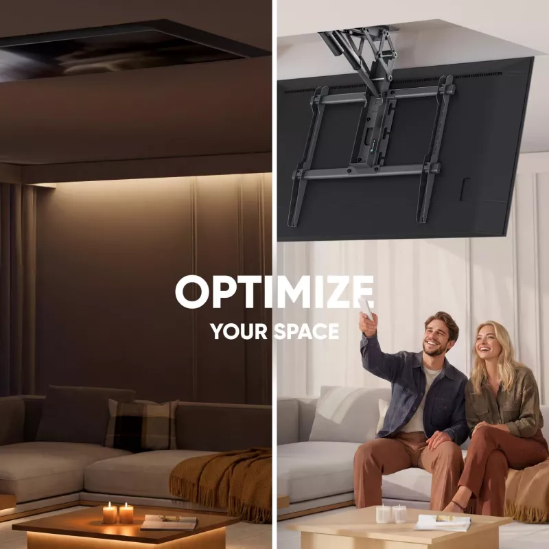 ONKRON N3LE-B Suporte de teto para TVs de 50-75 polegadas, preto