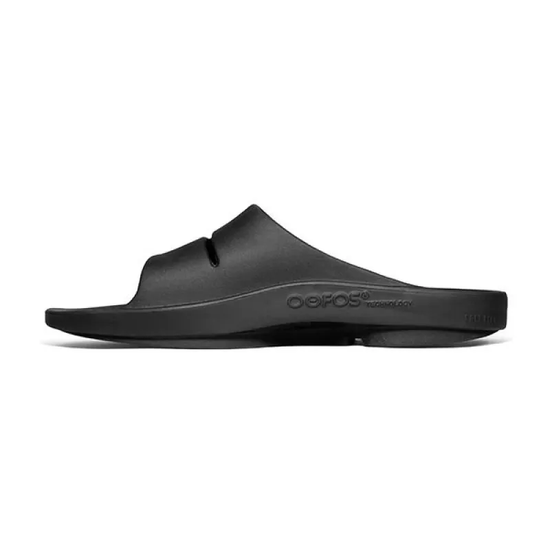 OOFOS OOahh Chinelo Slide - Black/Black - EU 46