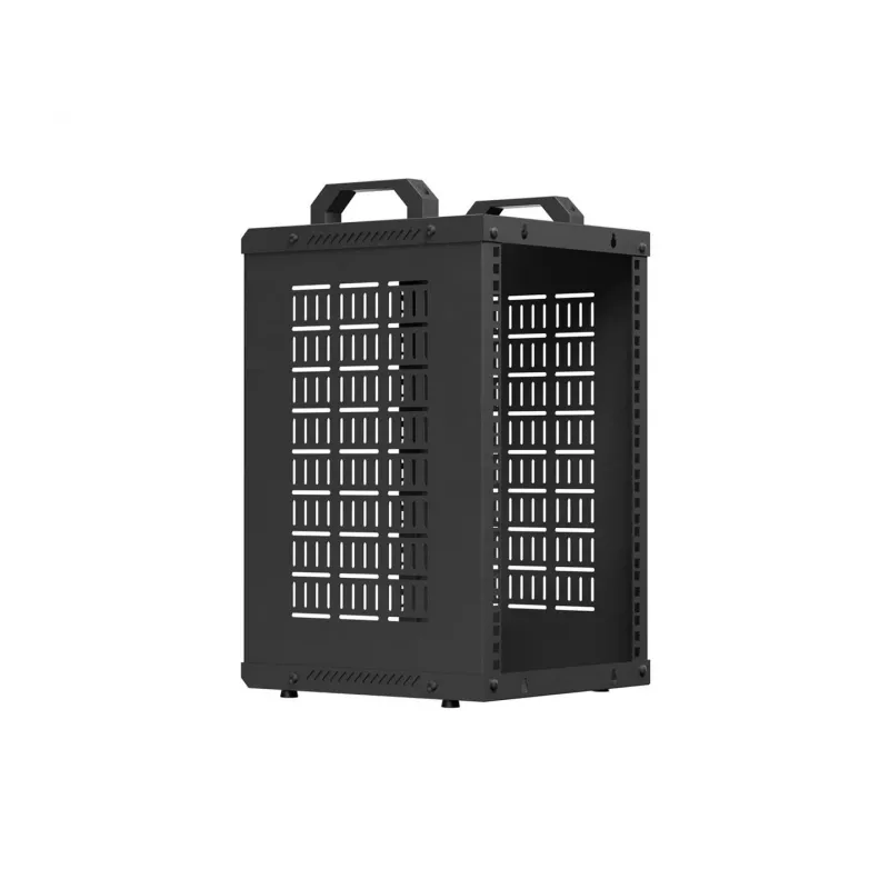 Open Rack 10 9U 280x300 preto montagem na parede estrutura aberta