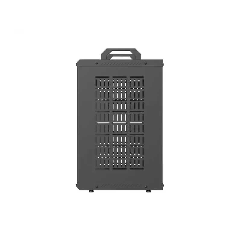 Open Rack 10 9U 280x300 preto montagem na parede estrutura aberta
