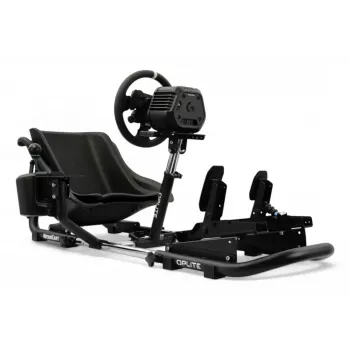 Cockpit de corrida Oplite 104317 NitroKart V2 – estrutura de sim racing em aço preto com banco tipo balde ajustável