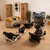 Cockpit de corrida Oplite 104317 NitroKart V2 – estrutura de sim racing em aço preto com banco tipo balde ajustável