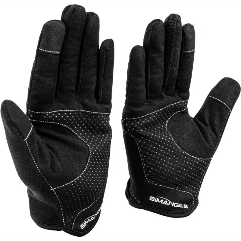 Oplite OP-GLOVE M luvas de sim racing - preto - pele sintética - poliéster - silicone - spandex - 100 mm - 224 mm - 150 g