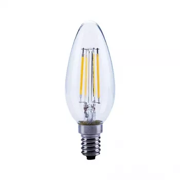 Lâmpada LED de vela filamento OPPLE 4-40W/827 E14 470lm transparente 2700K branco quente