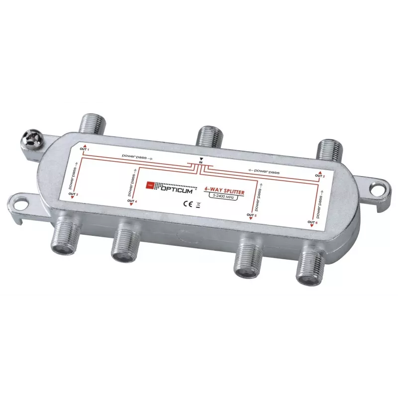 OPTICUM Distribuidor de sinal DVB-T/SAT 1x6 5-2400 MHz