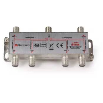 OPTICUM Distribuidor de sinal DVB-T/SAT 1x6 5-2400 MHz