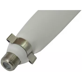 Opticum Cabo plano de passagem de janela conector fêmea F para conector fêmea F 25 cm branco