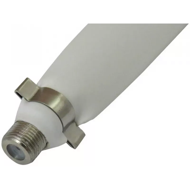 Opticum Cabo plano de passagem de janela conector fêmea F para conector fêmea F 25 cm branco