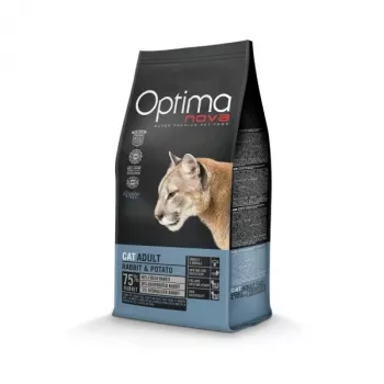 OPTIMANOVA Cat Adult Rabbit and Potatoes - Alimento seco para gatos - 2 kg