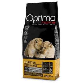OPTIMANOVA Kitten Mono Frango e Arroz - Alimento seco para gatos - 2 kg