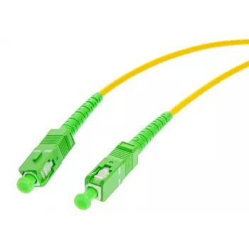 Cabo de patch de fibra ótica monomodo 9/125 simplex OPTIX, 3m, SC/APC para SC/APC, 3,0 mm LSZH amarelo
