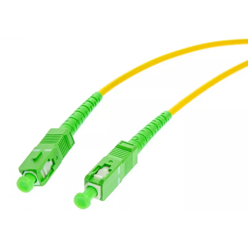 Cabo de patch de fibra ótica monomodo 9/125 simplex OPTIX, 3m, SC/APC para SC/APC, 3,0 mm LSZH amarelo