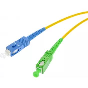 OPTIX Cabo de rede de fibra ótica monomodo SC/UPC para SC/APC simplex 1 m LSZH amarelo