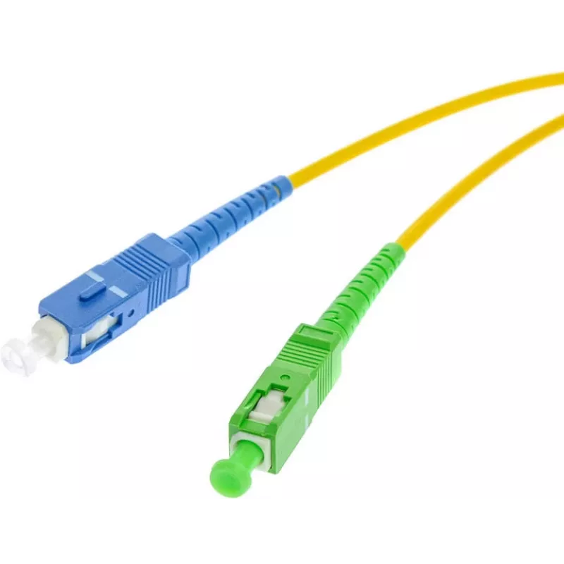 OPTIX Cabo de rede de fibra ótica monomodo SC/UPC para SC/APC simplex 1 m LSZH amarelo